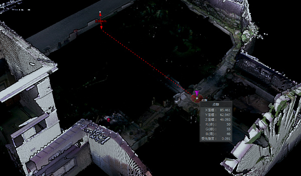 擁壁計画のための3D測量による高低差調査