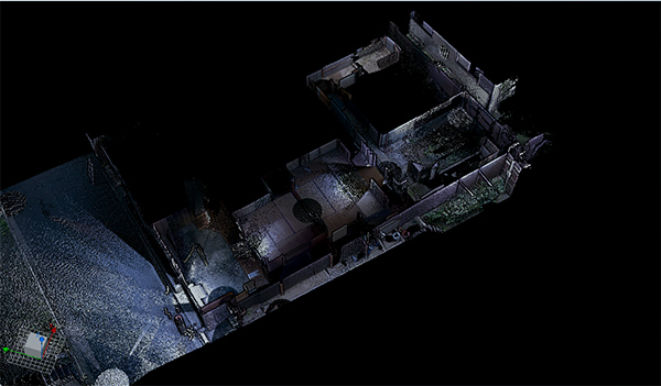 建物の3D測量による平面図・断面図作成