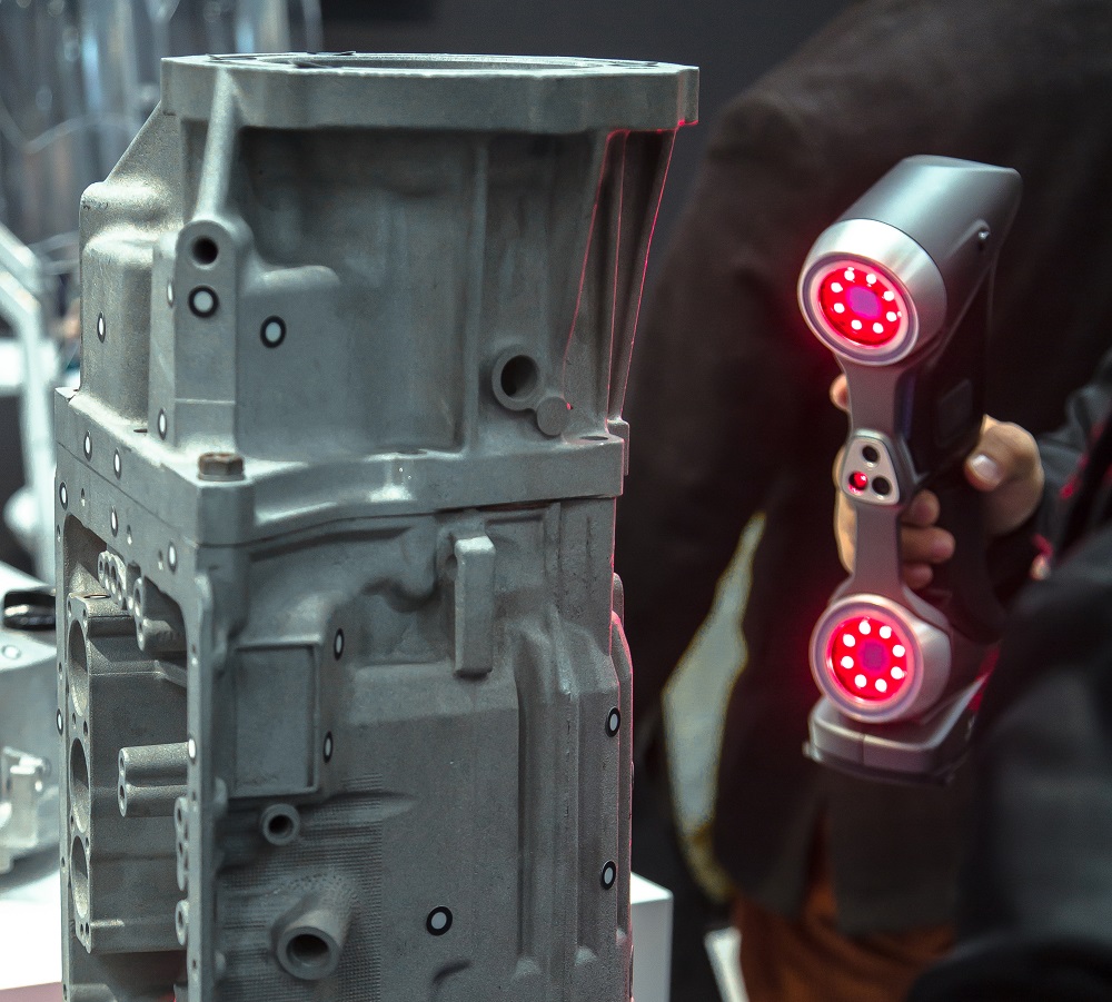 3Dレーザースキャナによる測量の様子